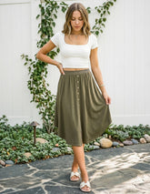 Bamboo Gwendolyn Midi Skirt