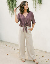 Linen Alessia Cropped Pant