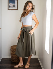 Linen Caterina Midi Skirt