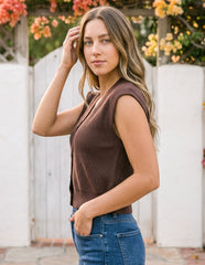 Livia Crop Sweater Vest