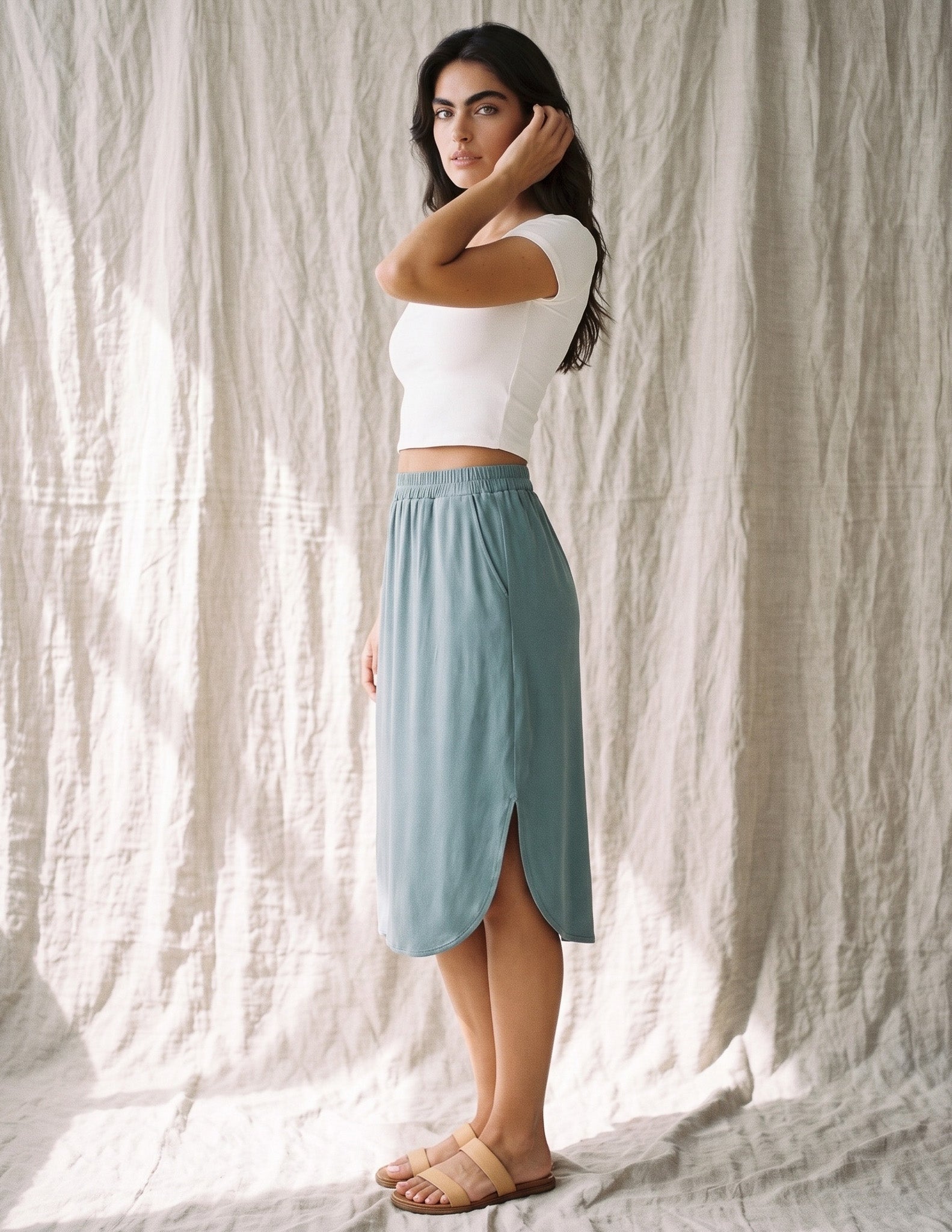 Bamboo Camila Midi Skirt