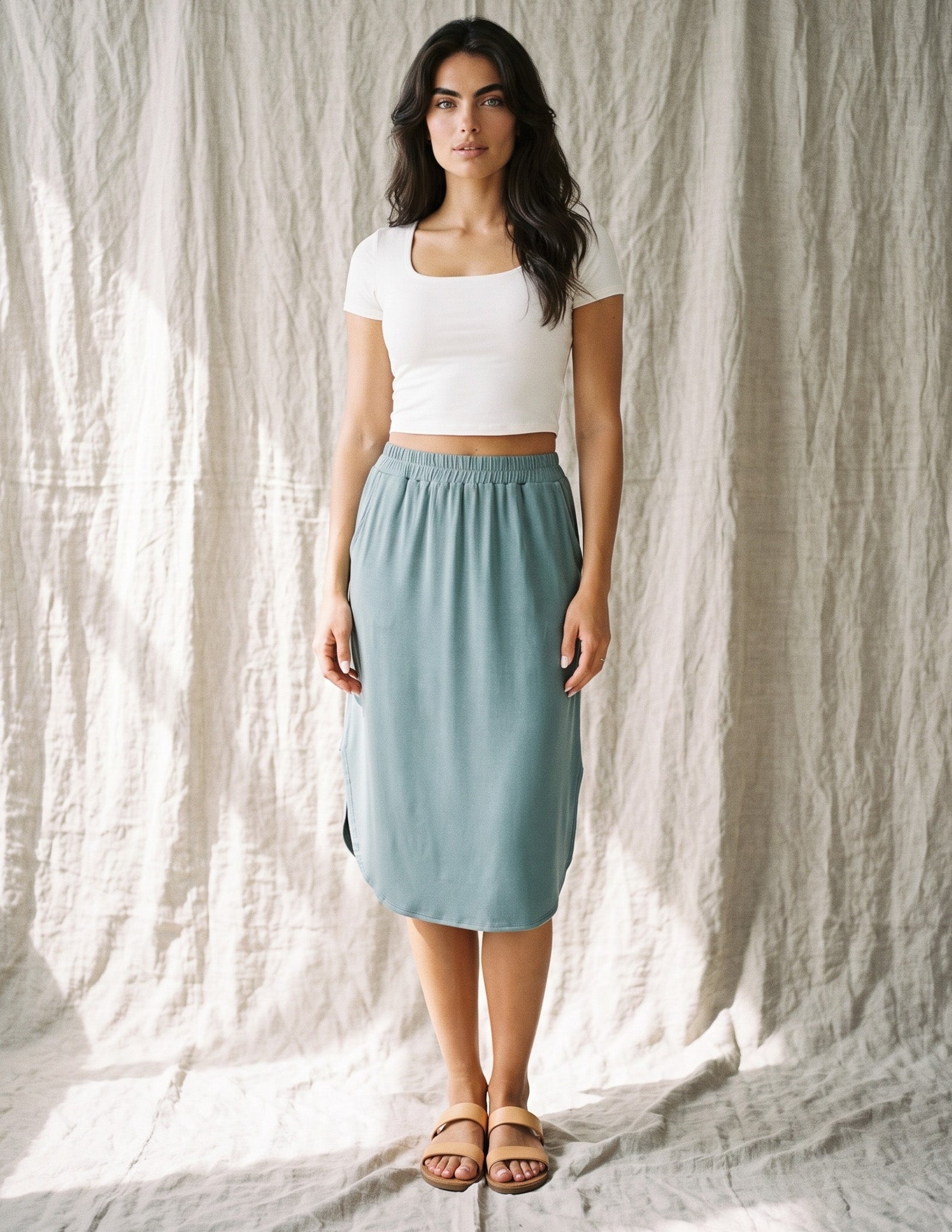 Bamboo Camila Midi Skirt