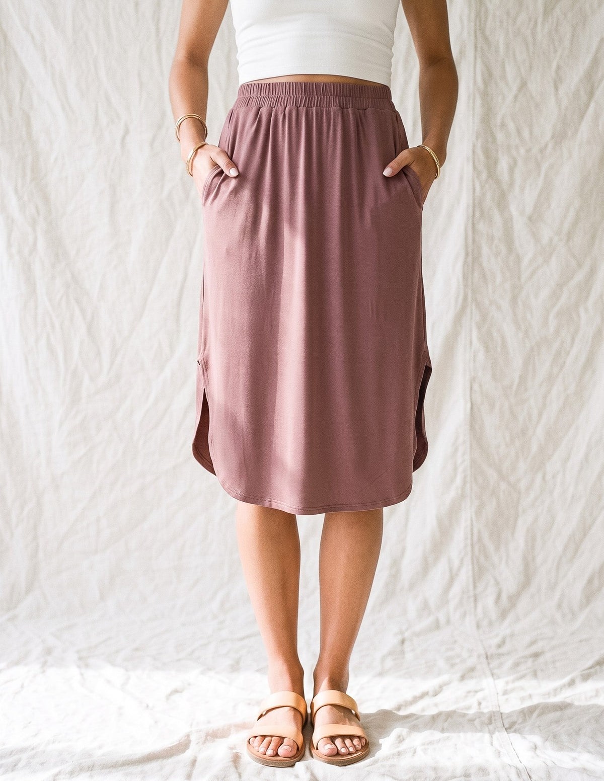 Bamboo Camila Midi Skirt