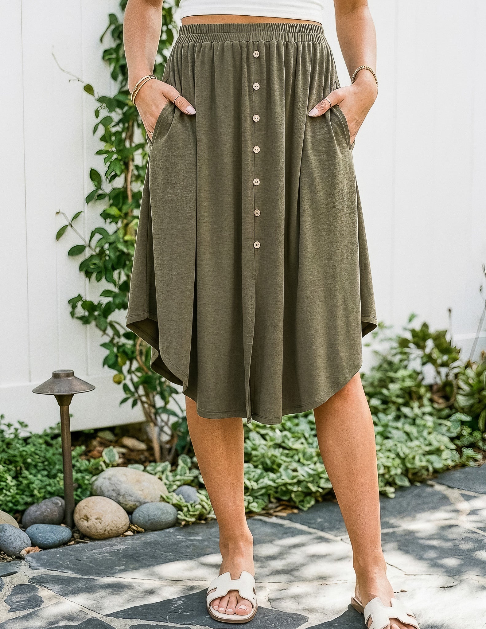Bamboo Gwendolyn Midi Skirt