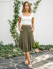 Bamboo Gwendolyn Midi Skirt