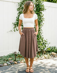 Bamboo Gwendolyn Midi Skirt