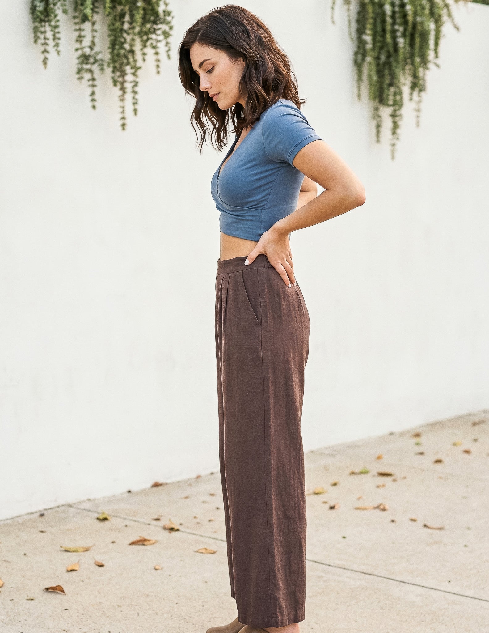 Linen Alessia Cropped Pant