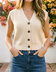 Livia Crop Sweater Vest