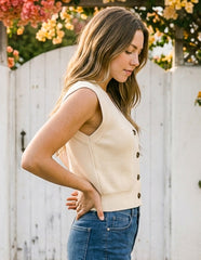 Livia Crop Sweater Vest